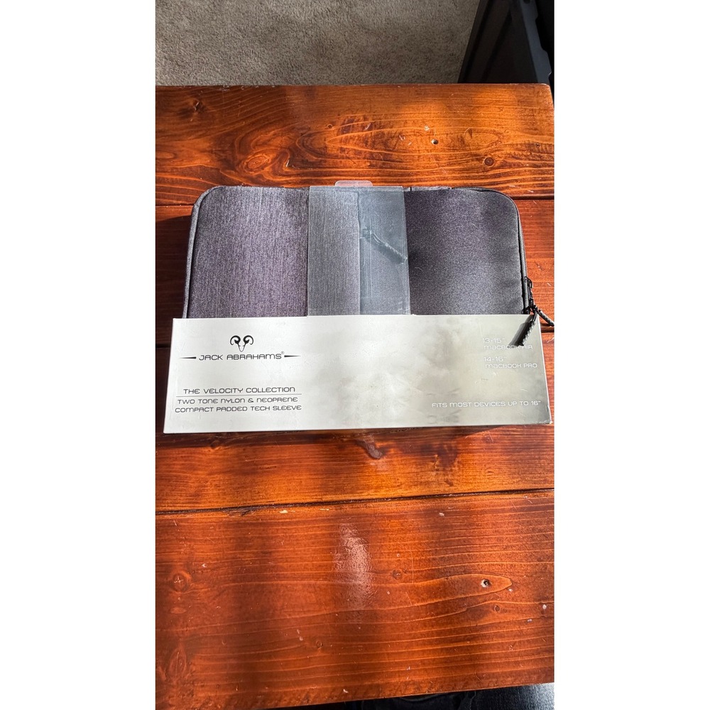 Jack Abrahams Velocity Two Tone Gray/Black  13"-16"‎ Laptop New With Tags